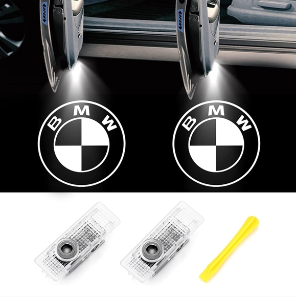 2 plug and play BMW LED logo door car door puddle lights - Picture 3 of 4